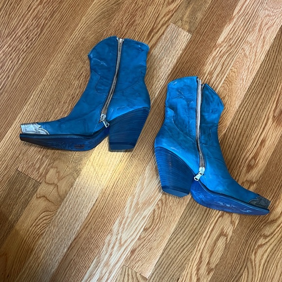 Free People Brayden Western Boots in Petrol size 37.5 NEW - Picture 11 of 16